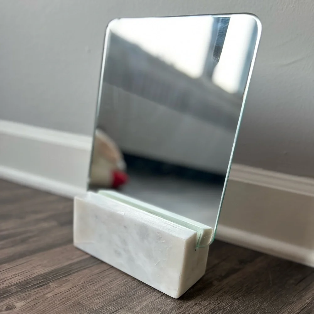 CB2 Marble Vanity Mirror